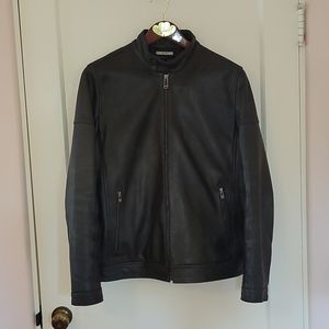 Black leather jacket